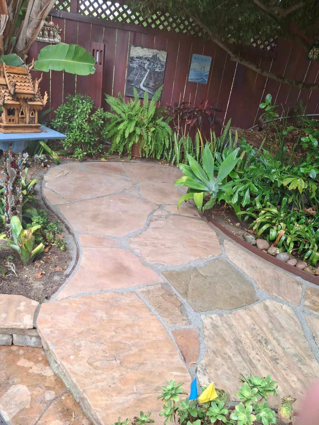 picture of a newly remodeled paver sidewalk in poway california